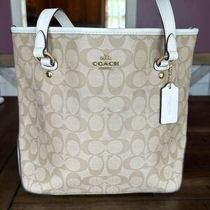 Coach small Signature Zip Top Tote